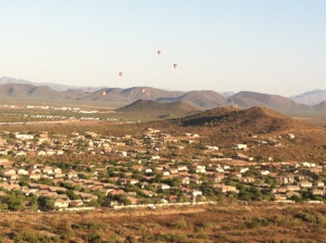 The view from above Cave Creek, AZ.